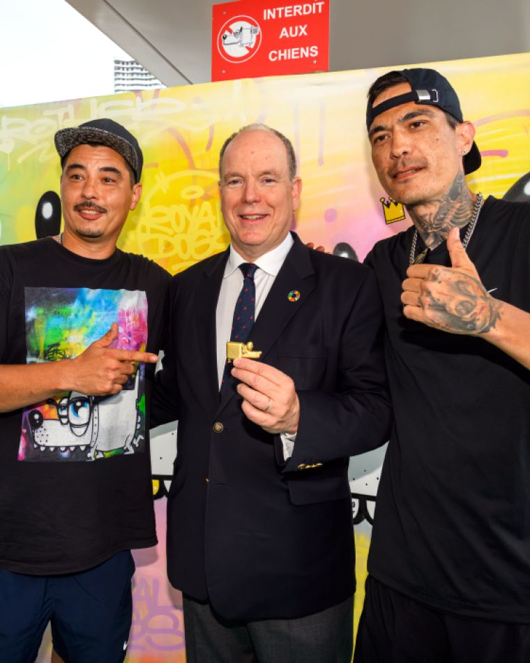 Upaint Streetart Auction mit Prince Albert II