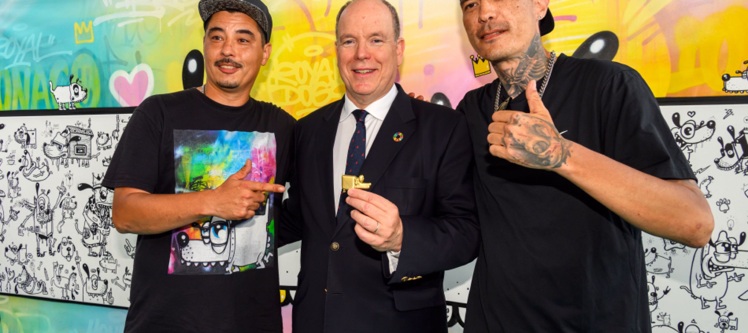 Upaint Streetart Auction mit Prince Albert II