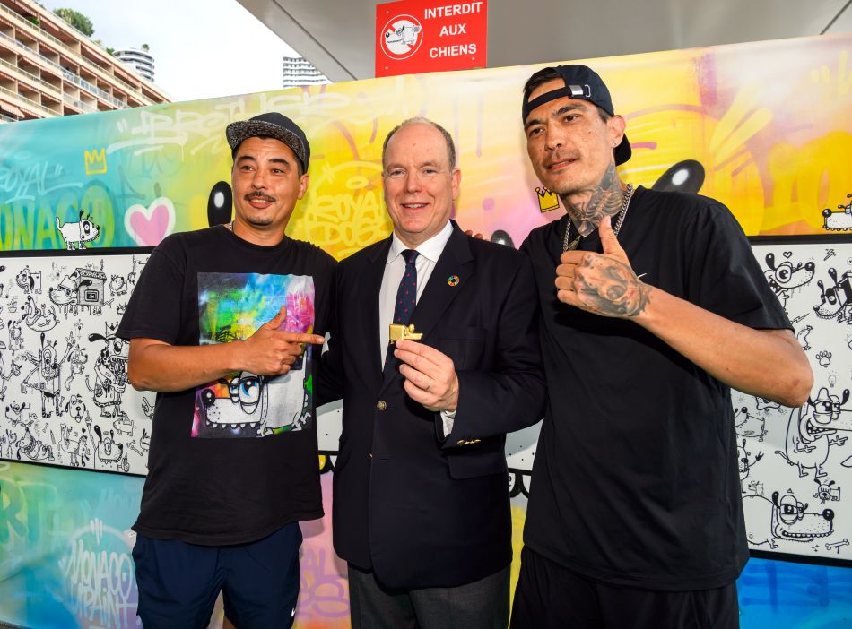Upaint Streetart Auction mit Prince Albert II